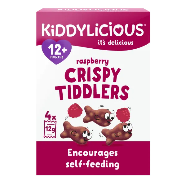 Crispy Raspberry 115g Crispy Tiddlers Raspberry | Kiddylicious