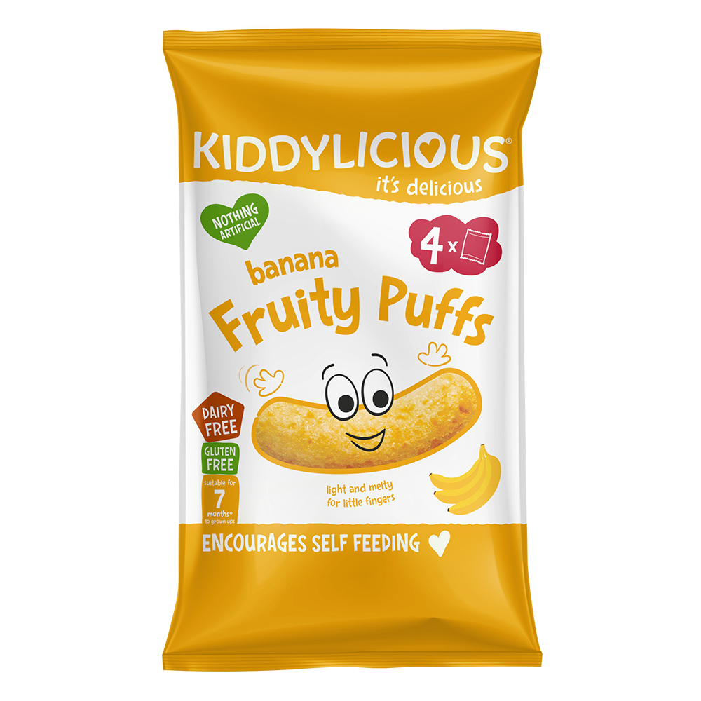 Kiddylicious Banana Biscotti - läckra mellanmål för barn - 36 paket