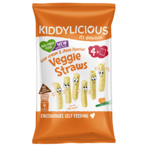 Kiddylicious Veggie Straws Sour Cream & Chive Flavour multipack yummy snack for toddlers